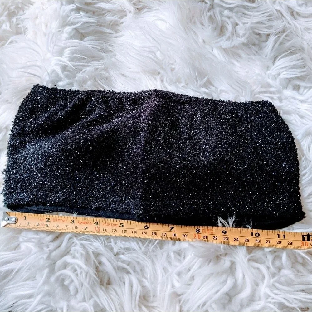 Fuzzy Sparkly Bandeau Top Size Medium